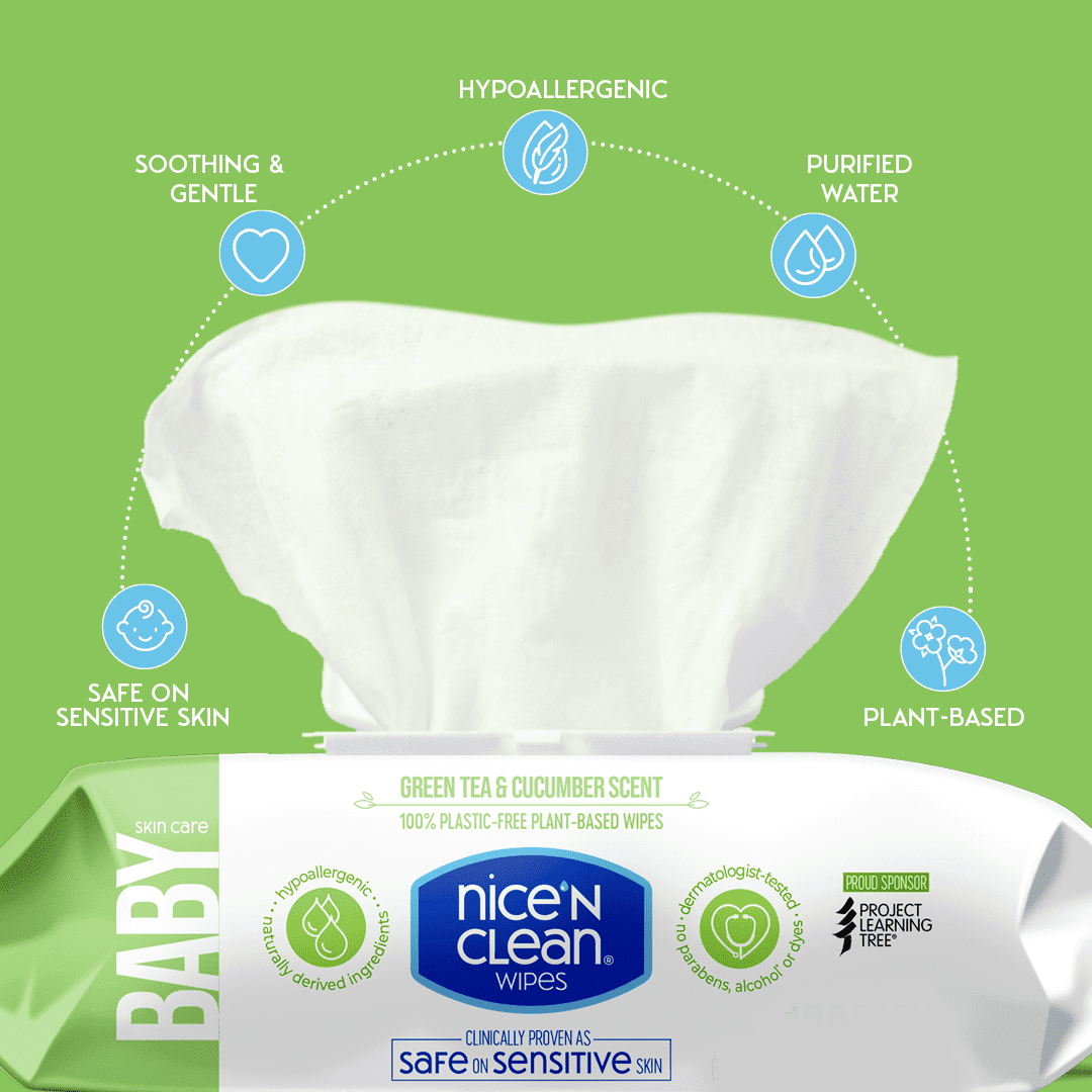 Cucumber green hot sale tea baby wipes