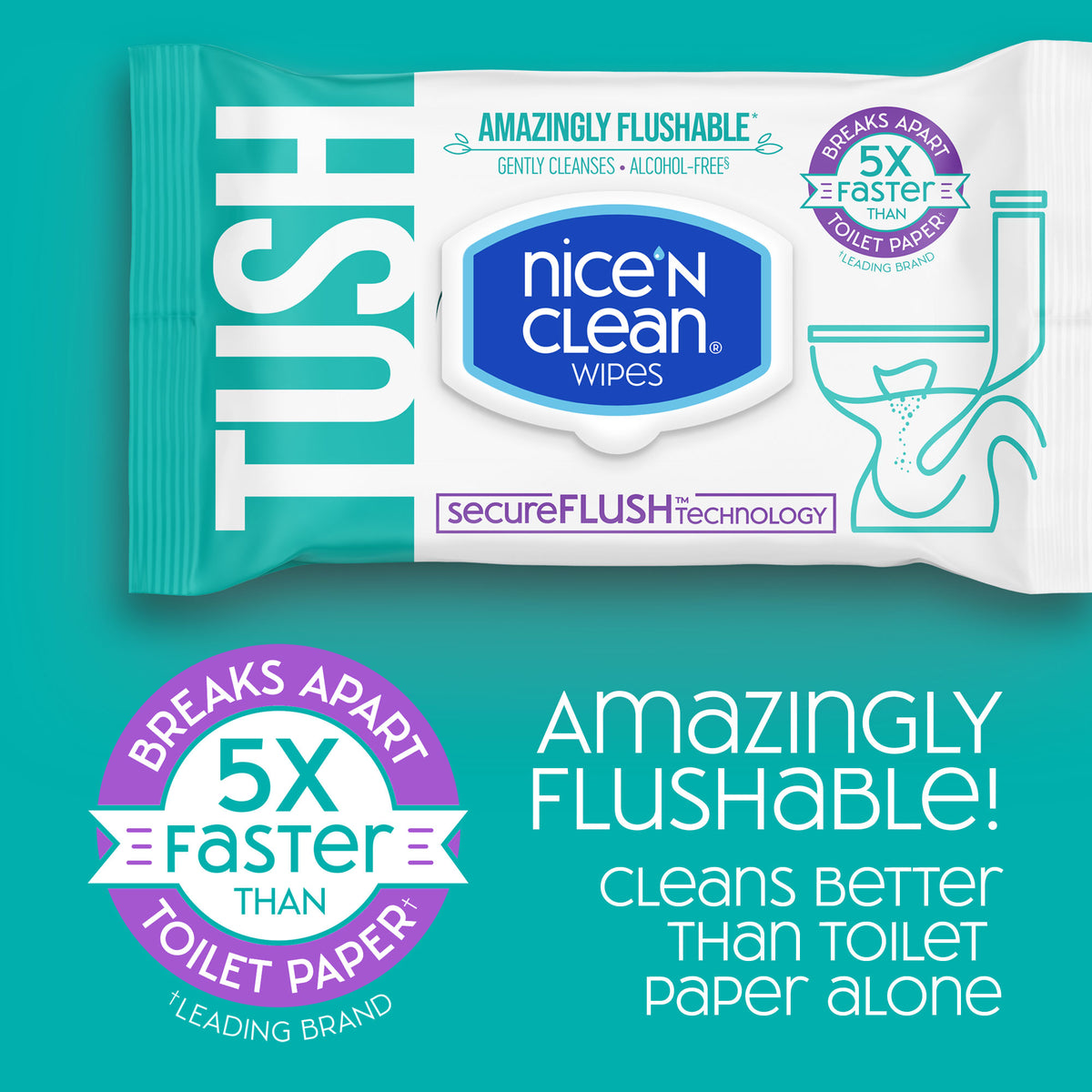 Flushable Wipes | Septic Safe Wipes | Nice 'N CLEAN